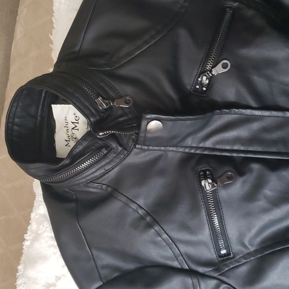 Leather Jacket Black (Size: XS Juniors) - Picture 3 of 9